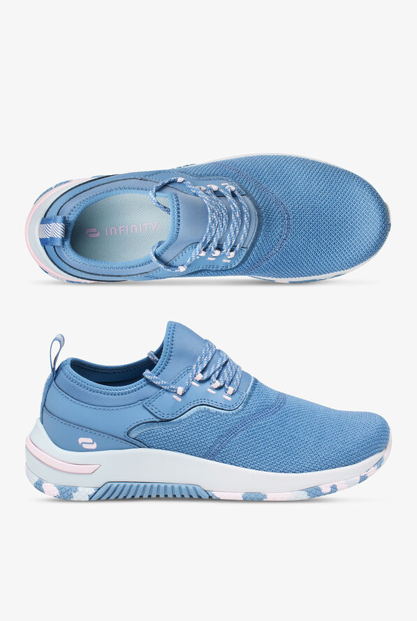 Infinity by Cherokee Women's Dart Coronet/Pink Camo Athletic Lace Up Nursing Shoes - null - 1