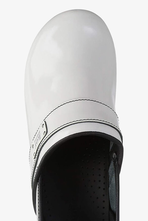 koi by Sanita Women’s Professional Lindsey Patent Leather Nursing Clogs - White Patent - 2