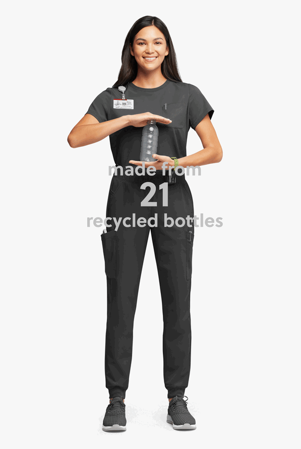 ReSurge Amber Women's Modern 7Pocket Flat Front Slim Leg Jogger Scrub