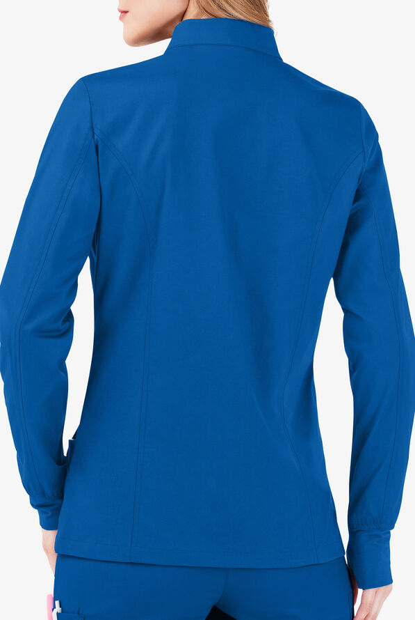 Chaqueta médica UA Butter-Soft STRETCH con cremallera y 3 bolsillos para mujer - Royal - 4