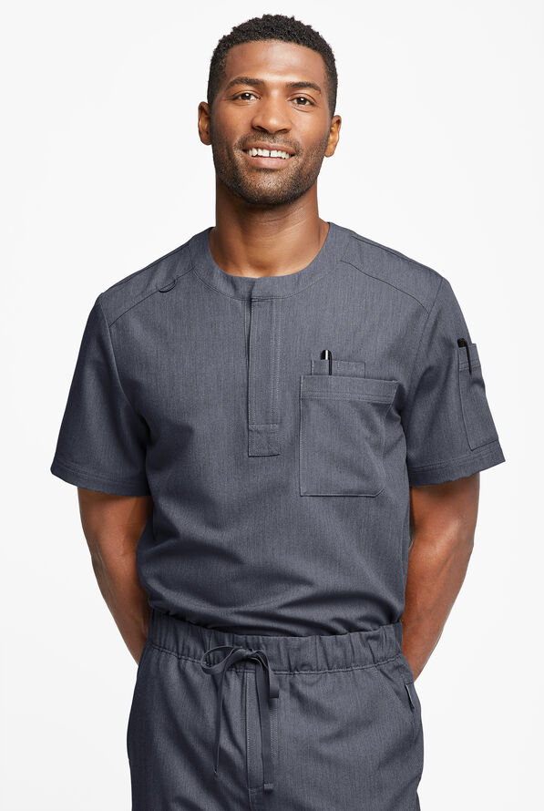 MOVEMENT BY BUTTERSOFT Men's Eclipse Henley Top, Men's Scrubs