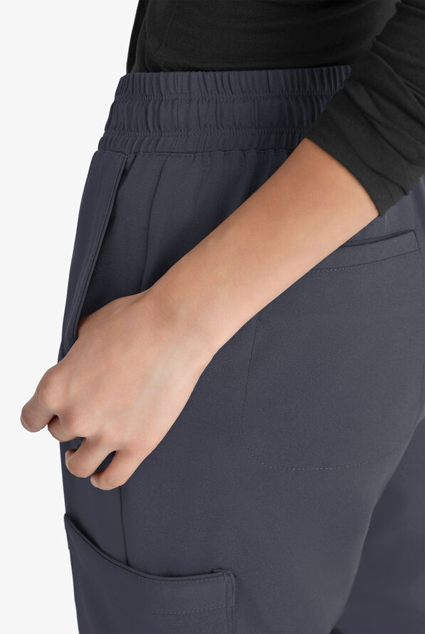 Grey's Anatomy by Barco Evolve STRETCH Terra Women's 6-Pocket Cargo Jogger Scrub Pants - Steel Gray - 2