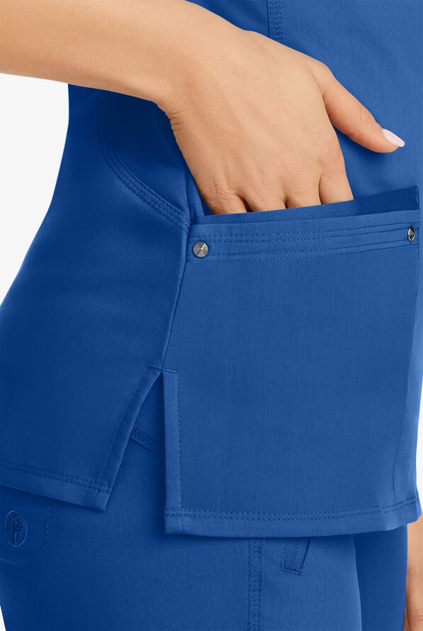Healing Hands Purple Label Juliet Women's 2-Pocket STRETCH Princess Seam Scrub Top - Royal - 3
