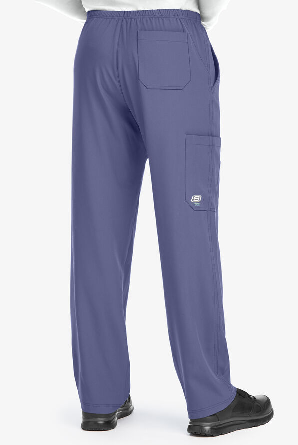 Skechers by Barco Structure Men's 4-Pocket STRETCH Cargo Scrub Pants - Ceil Blue - 2