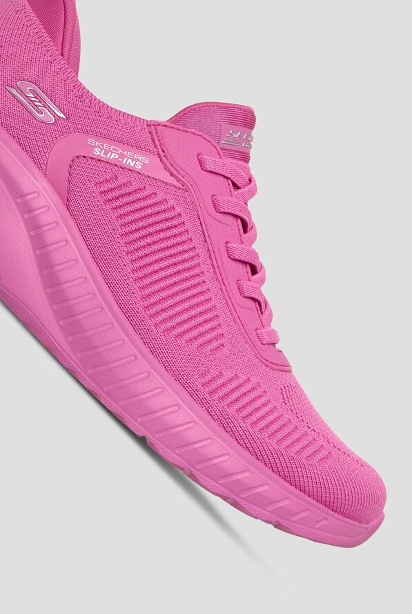 Skechers Bobs Sport Hot Pink Women's Slip-Ins Bungee Mesh Sneaker - null - 3