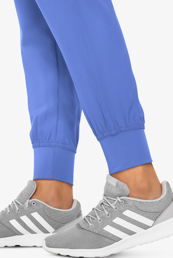 Med Couture Insight Women's 6-Pocket Cargo Jogger Scrub Pants - Ceil Blue - 3