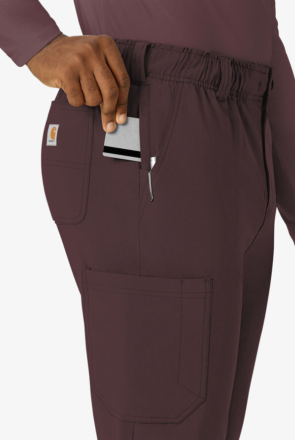 Carhartt Cross-Flex Men's 8-Pocket STRETCH Utility Cargo Scrub Pants - Dark Sepia - 3