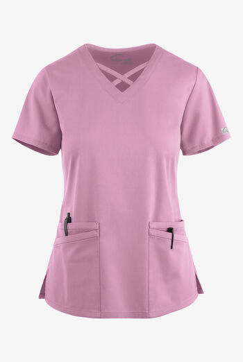 Blusa m&eacute;dica UA Butter-Soft STRETCH con lazos entrecruzados y 4 bolsillos para mujer