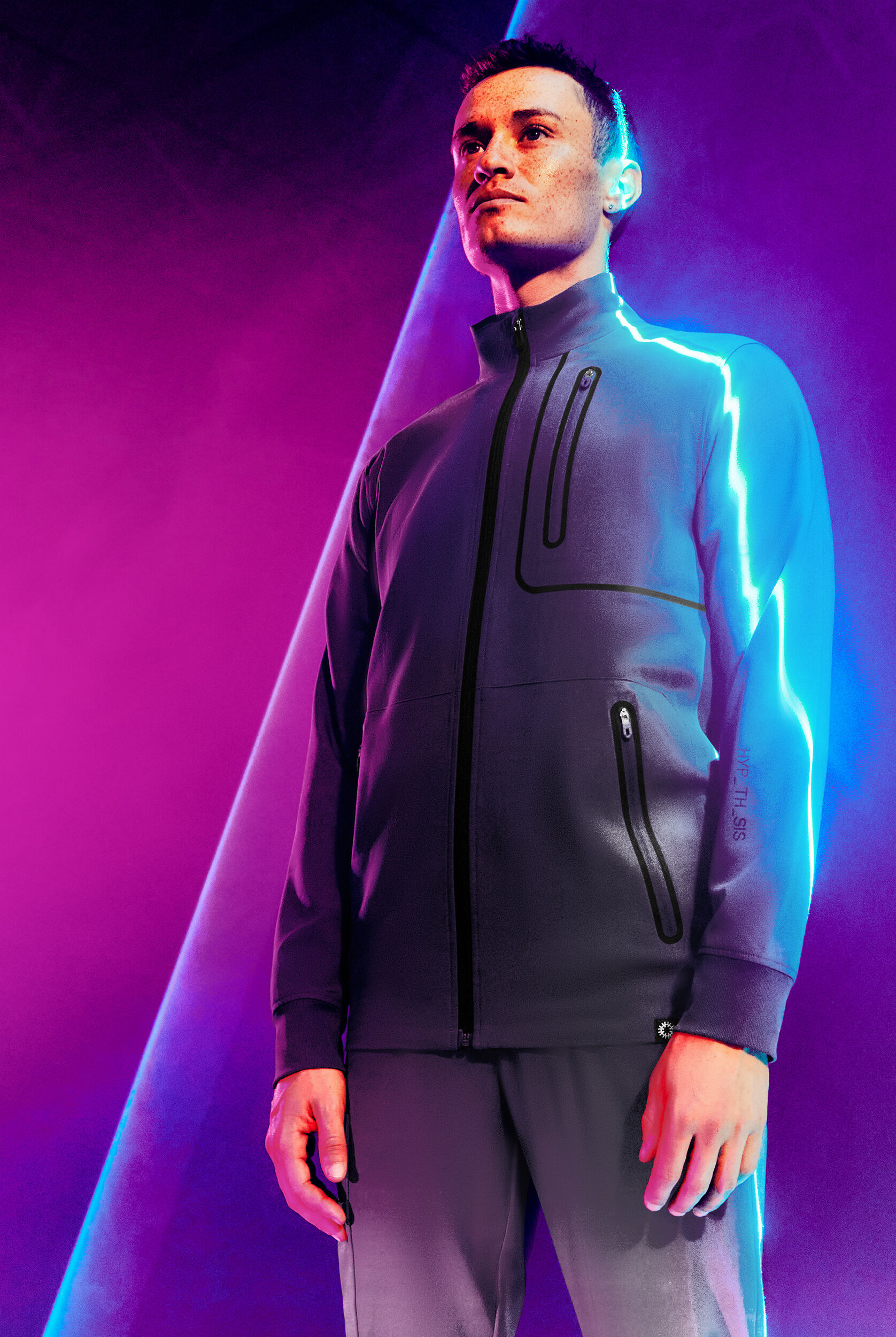 Hypothesis Unisex Zip Front With Stand Collar Scrub Jacket