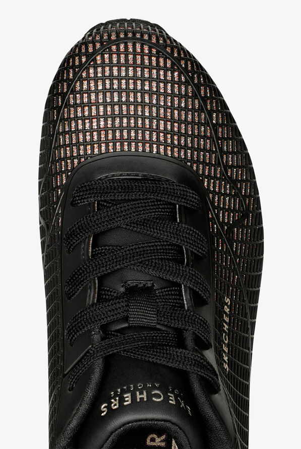 Skechers Street Women's Uno Rose Gold Glitter Athletic Lace Up Nursing Shoes - null - 2