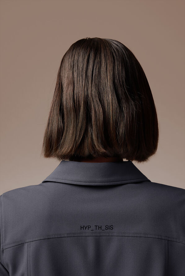 Hypothesis A-S All Situation Women’s 3-Pocket Polo Neck Scrub Top - Pewter - 5