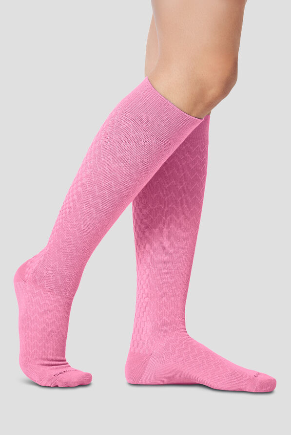 Cherokee True Support Women's 10-15 mmHg Wide Light Compression Socks - Pink - 1