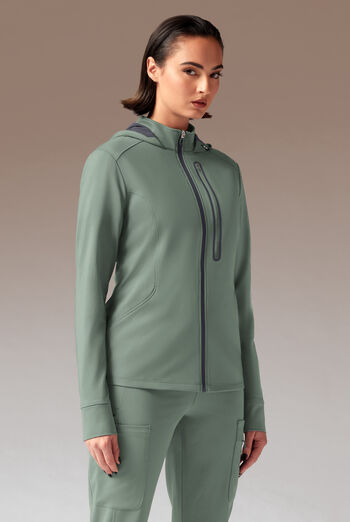 Hypothesis Super-Dermal Women’s Zip Front Multi-Pocket Scrub Jacket