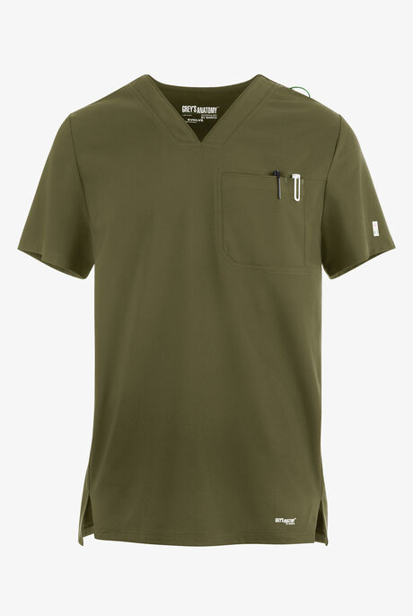 Grey's Anatomy by Barco Evolve STRETCH Journey Men's 1-Pocket Tuck In V-Neck Scrub Top