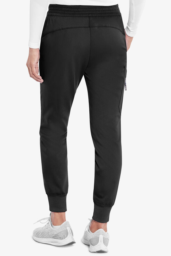 Pantalón médico Grey's Anatomy Kira estilo cargo jogger con puños tejidos y 5 bolsillos para mujer - Black - 2