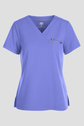 Healing Hands Quest Women's 1-Pocket STRETCH Tuck In V-Neck Scrub Top