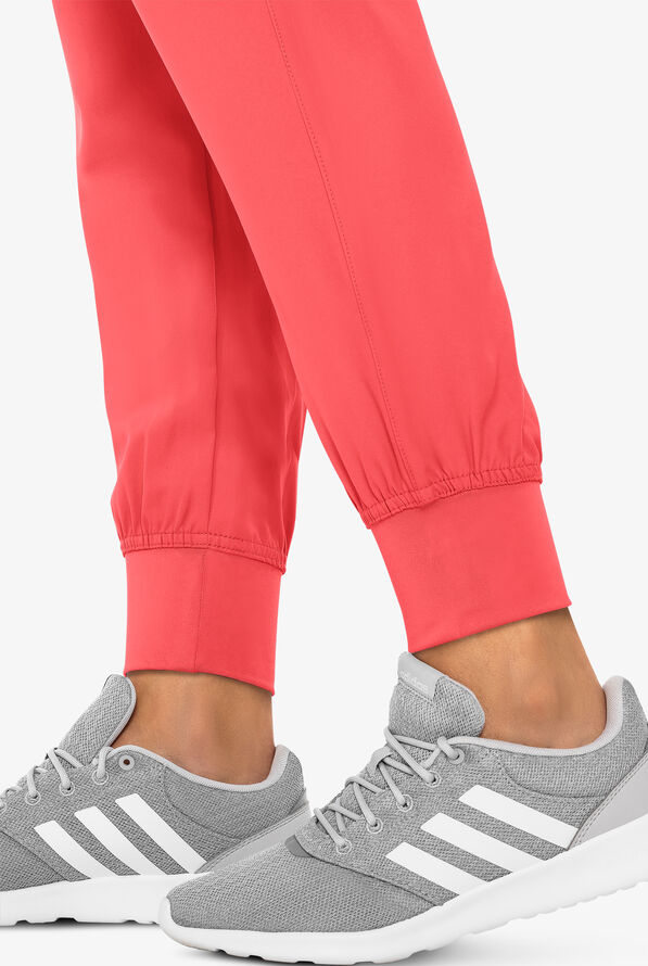 Med Couture Insight Women's 6-Pocket Cargo Jogger Scrub Pants - Coral - 3