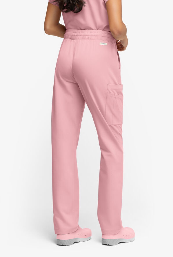 Pantalón médico ReSurge Topaz con cordón ajustable y 11 bolsillos para mujer - Primrose Pink - 5