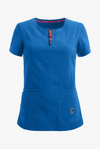 koi Lite&trade; Serenity Women's 4-Pocket Double Zipper Scrub Top