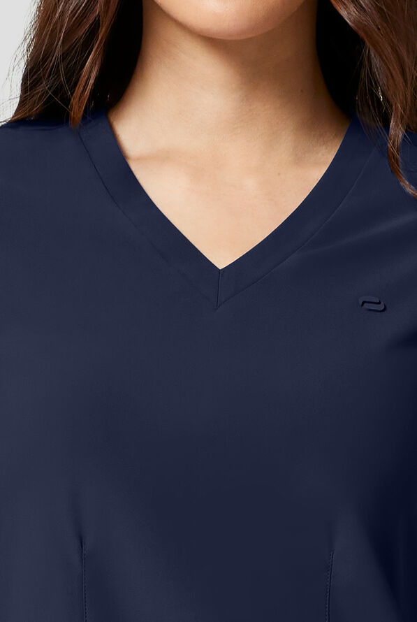 Blusa m&eacute;dica Infinity PURSUIT STRETCH con cuello en V y 2 bolsillos para mujer - Navy - 3