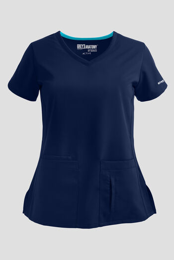 Grey's Anatomy by Barco Cora Women's 4-Pocket Crossover V-Neck Scrub Top