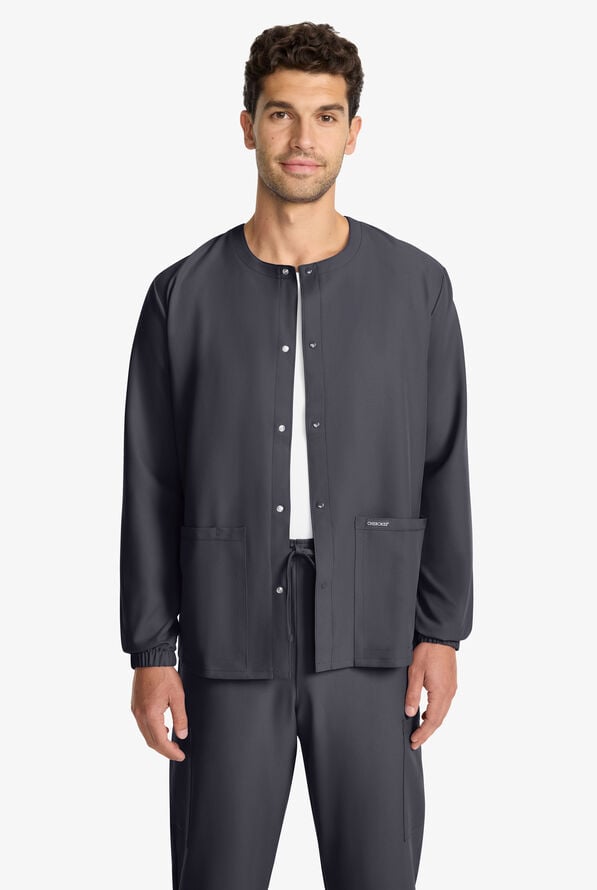 Chaqueta m&eacute;dica unisex Cherokee Workwear Originals Ultra con cremallera y 3 bolsillos - Pewter - 2