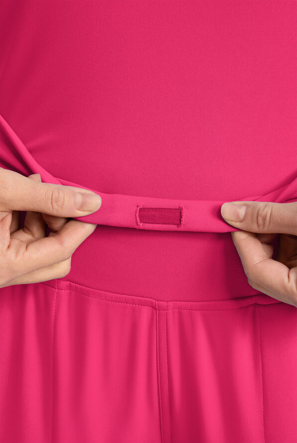 Cherokee Achieve Women's 5-Pocket STRETCH Cargo Jogger Knit Scrub Pants - Tropical Hibiscus - 3