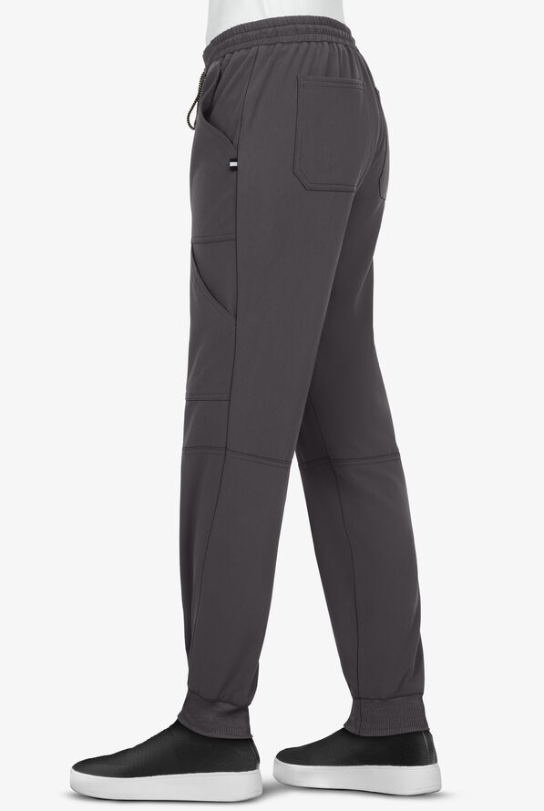 koi Next Gen Good Vibe Women's 7-Pocket STRETCH Jogger Scrub Pants - Charcoal - 2