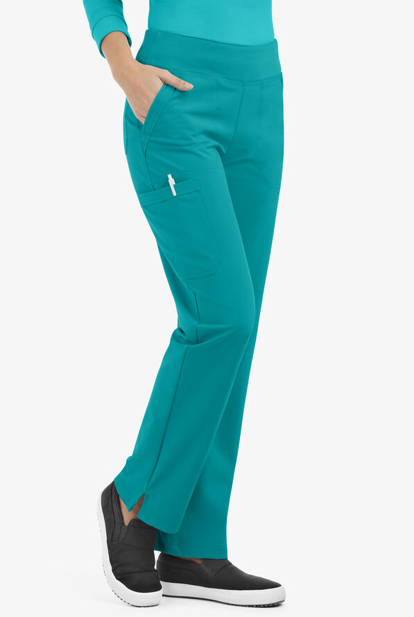 Pantalón médico Easy STRETCH tall Sienna estilo yoga con 5 bolsillos para mujer - Teal/Teal - 1