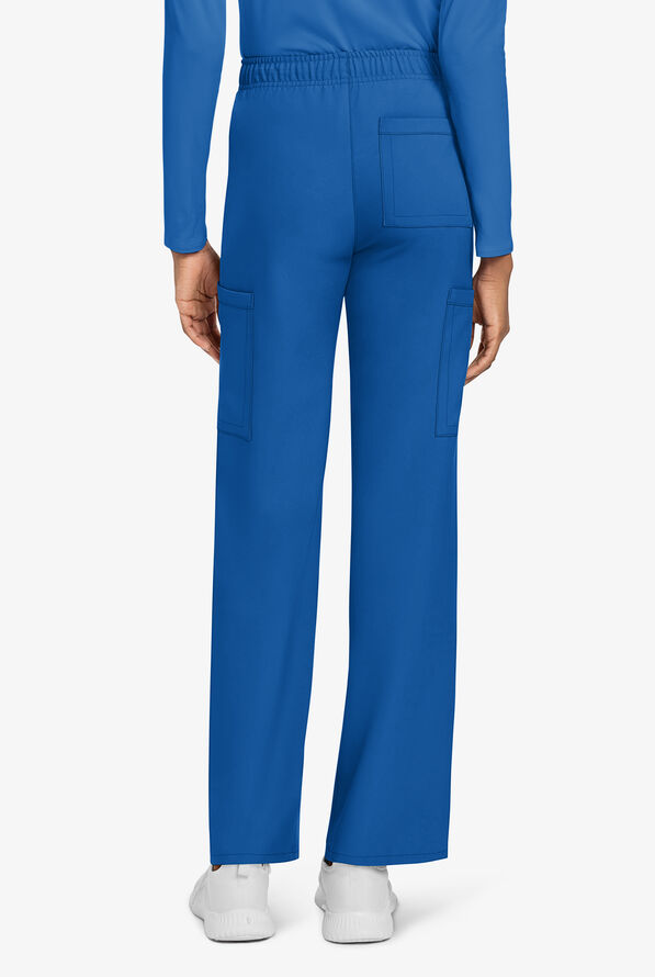 Cherokee Workwear Originals Ultra Unisex 3-Pocket Drawstring Straight Leg Scrub Pants - Royal - 4