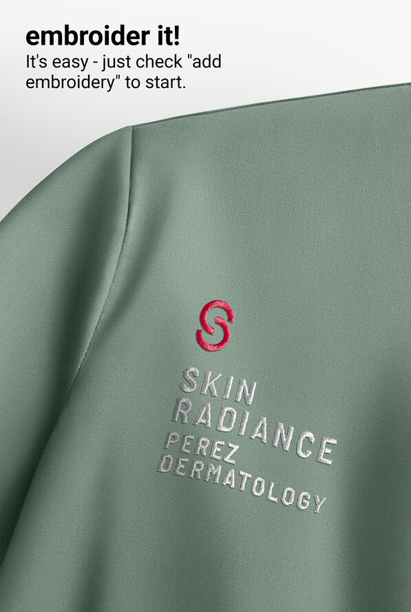 Carhartt Cross-Flex Force Women's 3-Pocket STRETCH Knit Panel Scrub Top - Green Slate - 5