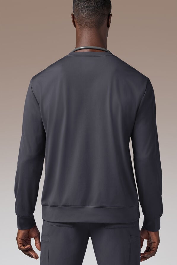 Hypothesis Omni Base Men's Knit Crew Neck Scrub Pullover - Pewter - 4