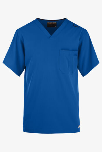 Skechers by Barco Structure Men's 1-Pocket STRETCH V-Neck Scrub Top