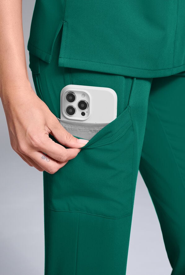 Hypothesis Women's Base 7-Pocket Straight Leg Cargo Scrub Pant - Hunter - 5