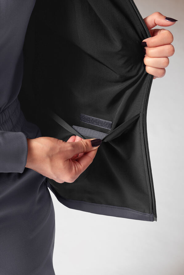 Chaqueta m&eacute;dica Hypothesis Super-Dermal con cremallera y m&uacute;ltiples bolsillos para mujer - Pewter/Jet Black - 7