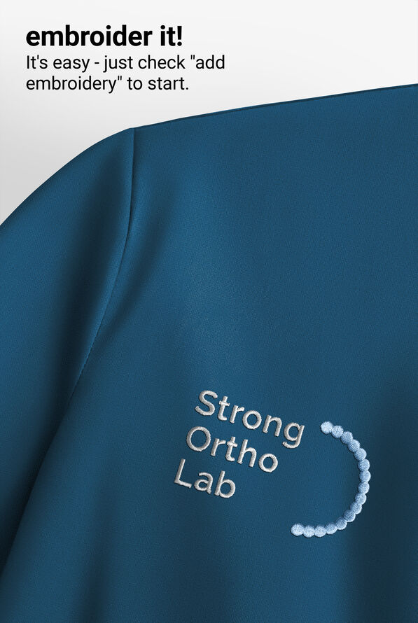 Camisa m&eacute;dica Infinity PURSUIT STRETCH con cuello en V y 3 bolsillos para hombre - Caribbean Blue - 6