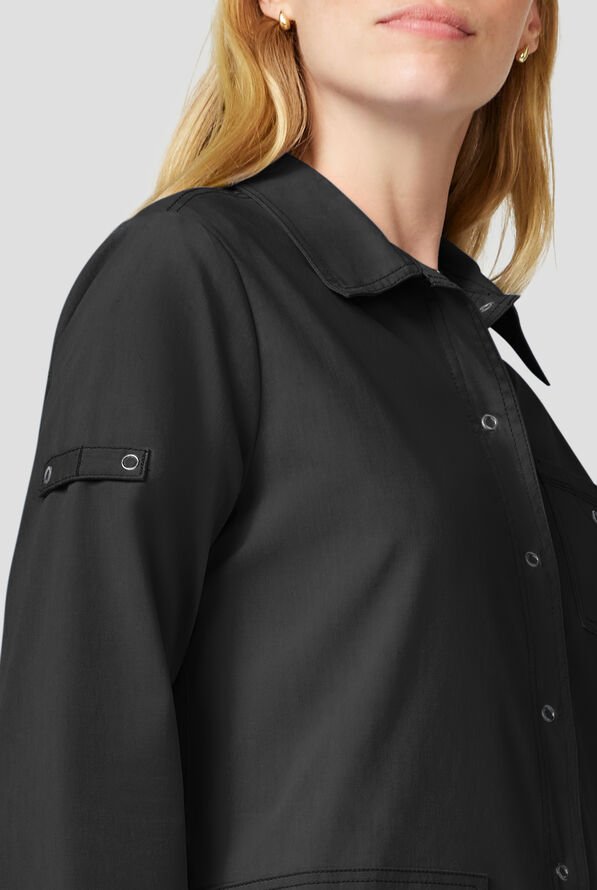 Dickies Forge Women's 3-Pocket Snap Front Scrub Jacket - Black - 3