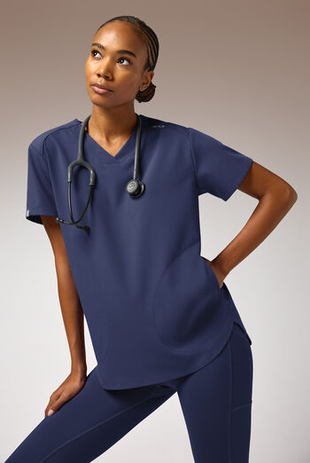 Hypothesis Beta V-Shell Women's 2-Pocket Relaxed Fit Tunic Scrub Top
