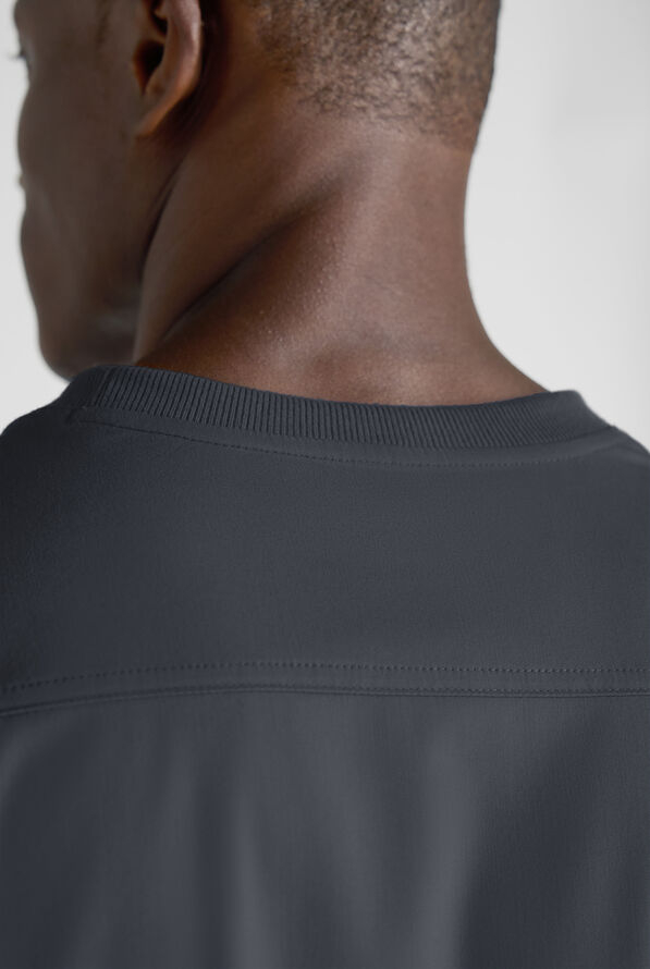 Advantage STRETCH Men's 3-Pocket Crew Neck Scrub Top - Pewter - 5