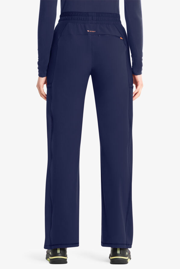 Infinity GNR8 Women's 5-Pocket STRETCH High Waisted Convertible Bungee Jogger Scrub Pants - Navy - 3