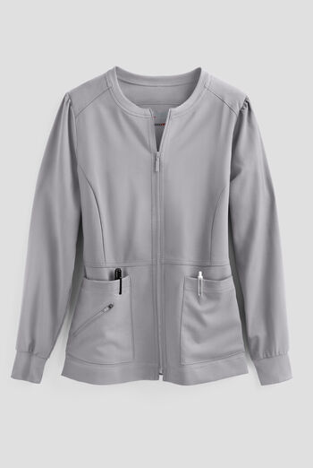 Grey's Anatomy by Barco Spandex STRETCH Millie Women's 3-Pocket Zip Front Warm Up Scrub Jacket