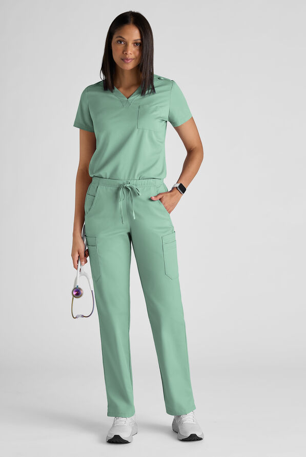 Butter-soft STRETCH Women's Scrub Set - Water Mint - 8