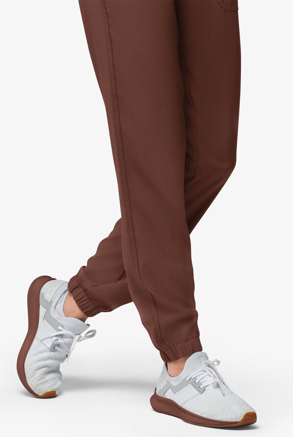 Easy STRETCH Allie Women's 6-Pocket Short Sleeve Jumpsuit - Double Espresso - 3