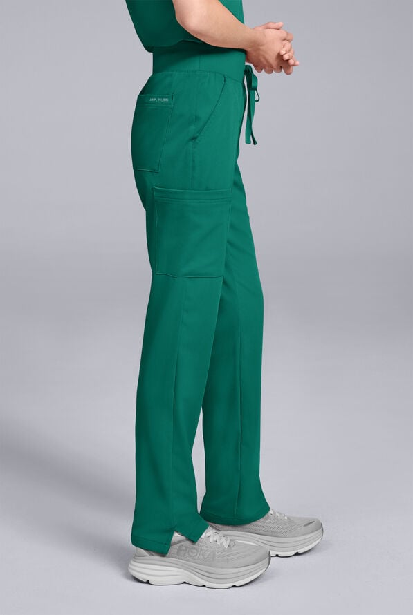 Hypothesis Women's Base 7-Pocket Straight Leg Cargo Scrub Pant - Hunter - 6