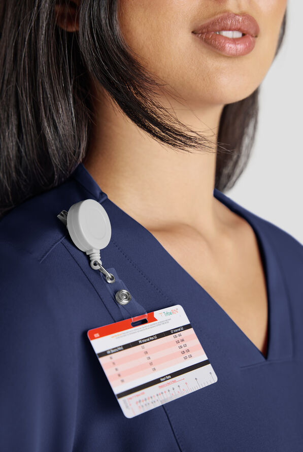 ReSurge Ruby Women's 5-Pocket Curved V-Neck Top - Navy - 7