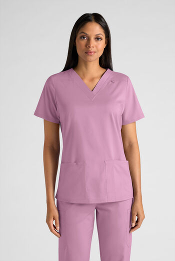 Blusa m&eacute;dica Butter-Soft STRETCH con cuello en V y 4 bolsillos para mujer