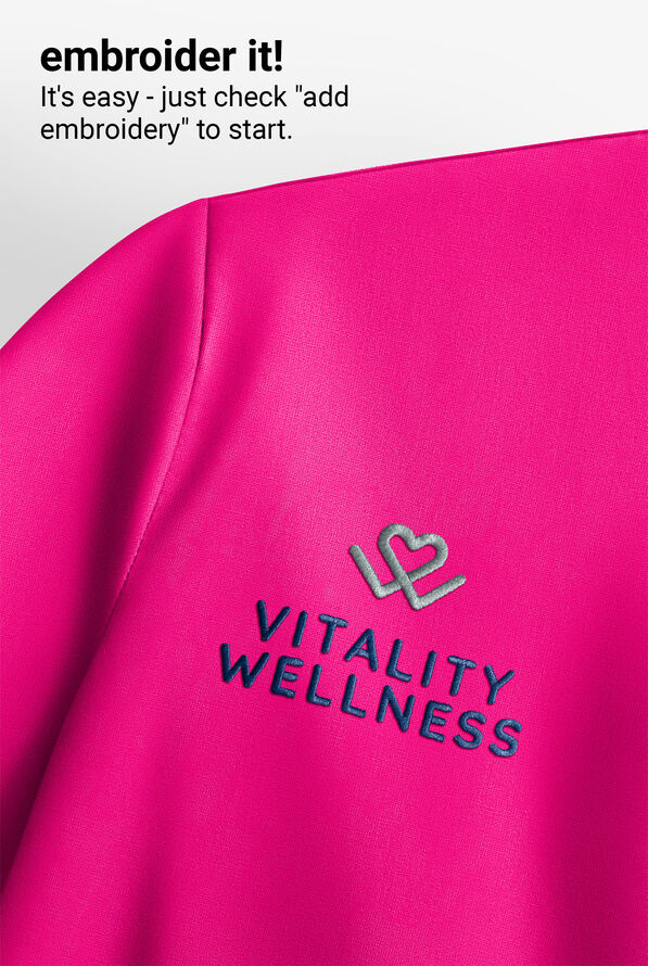 Cherokee Workwear Originals Ultra Women's 2-Pocket V-Neck Scrub Top - Electric Pink - 3