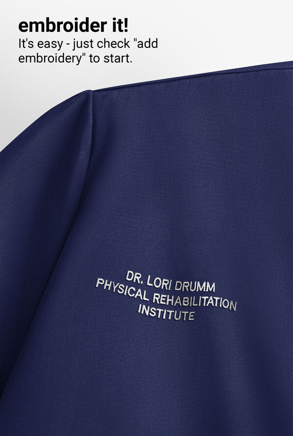 Wink Renew Knit Women's 2-Pocket STRETCH Flex N Reach Panel V-Neck Scrub Top - Navy - 4