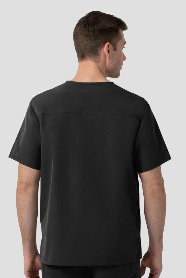 Camisa m&eacute;dica Carhartt FLD & RSCU Rugged Flex STRETCH con cuello en V y 4 bolsillos para hombre - Black - 3