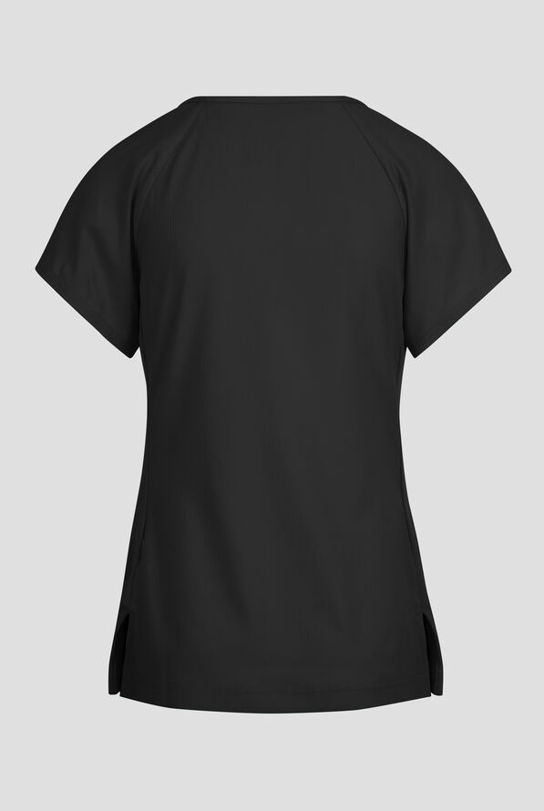 Blusa m&eacute;dica koi Lite&trade; Lilias con cuello coraz&oacute;n con muesca y 2 bolsillos para mujer - Black - 5